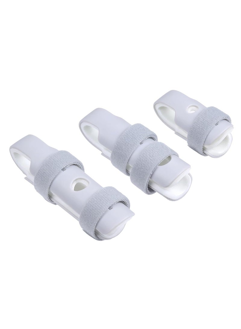 جبيرة إصبع، 3 قطع داعم مفصل الإصبع لتثبيت الإصبع المصاب بالتهاب المفاصل أو الكسر، جبيرة إصبع الزناد تناسب الإبهام/الوسطى/الخاتم/السبابة/الخمسة (3 مقاسات) - Image 1